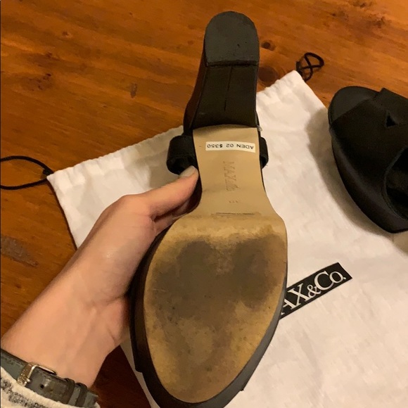 Max & Co black leather chunky heels - Picture 3 of 5